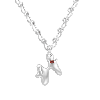 Pisces Gemstone Pendant on Eclipse Necklace