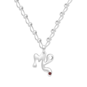 Virgo Gemstone Pendant on Eclipse Necklace