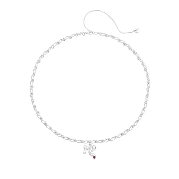 Virgo Gemstone Pendant on Eclipse Necklace