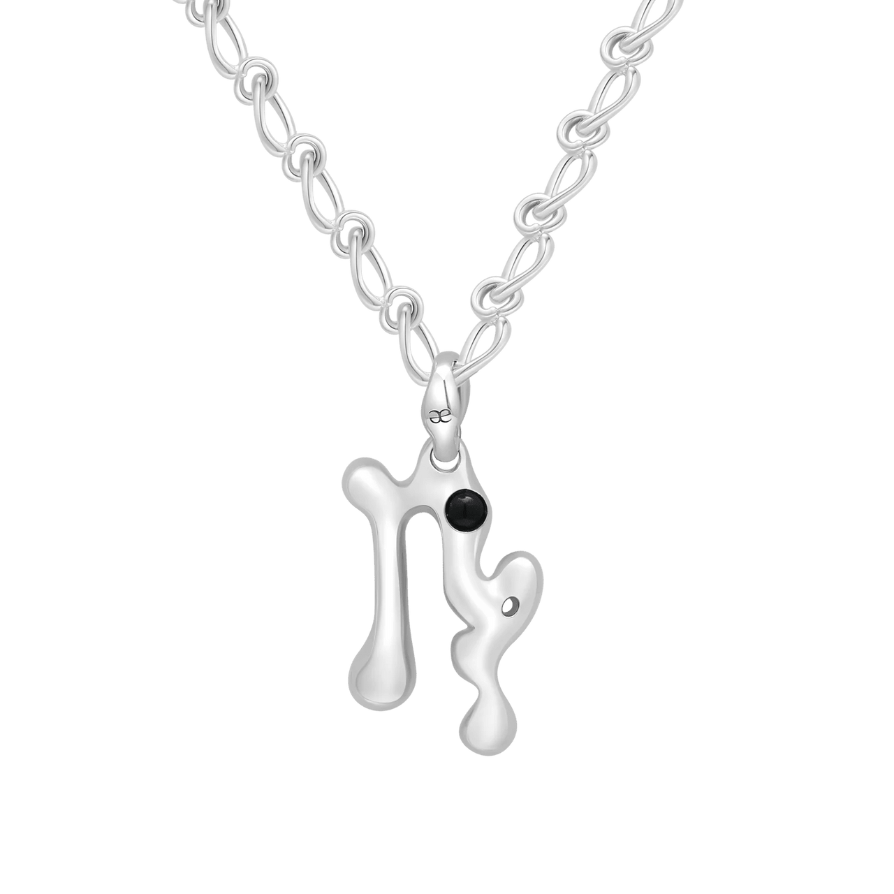 Capricorn Gemstone Pendant on Eclipse Necklace