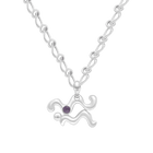 Aquarius Amethyst Pendant on Eclipse Necklace