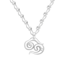 Cancer Moonstone Pendant on Eclipse Necklace