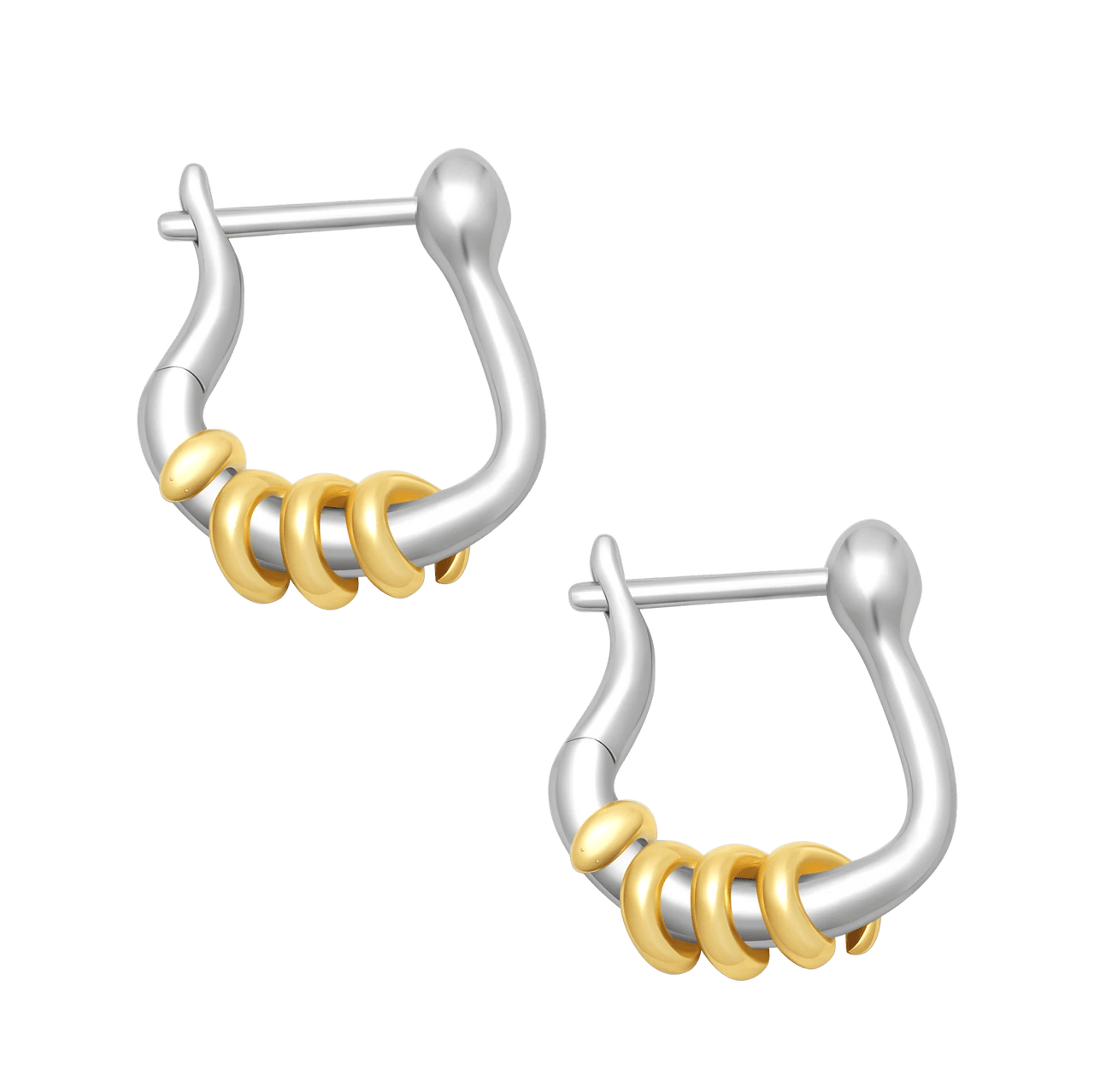 Chorus Wrap Two - Tone Earrings (Pair) - Graedance -
