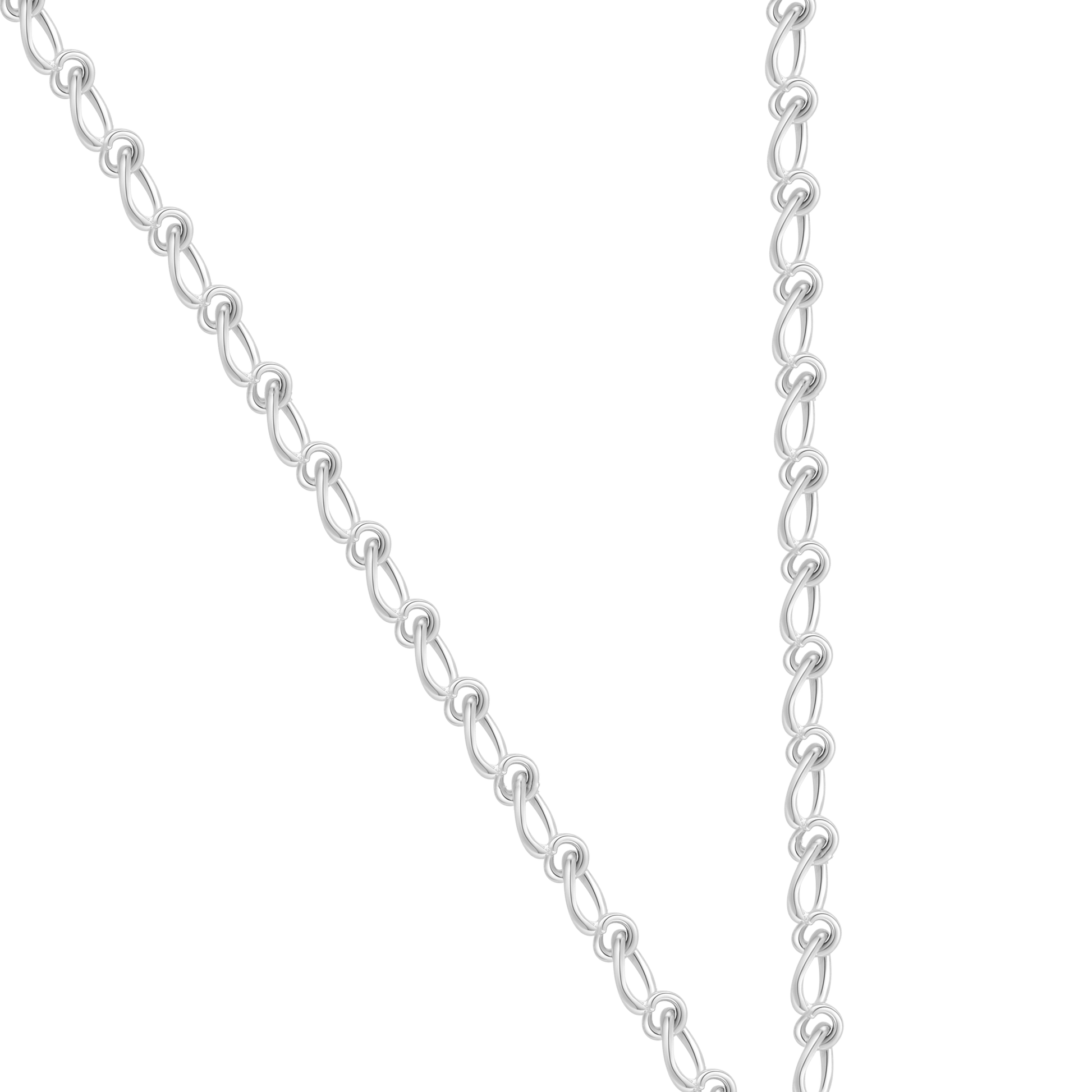 Eclipse Chain Necklace in Sterling Silver - Graedance - Neck