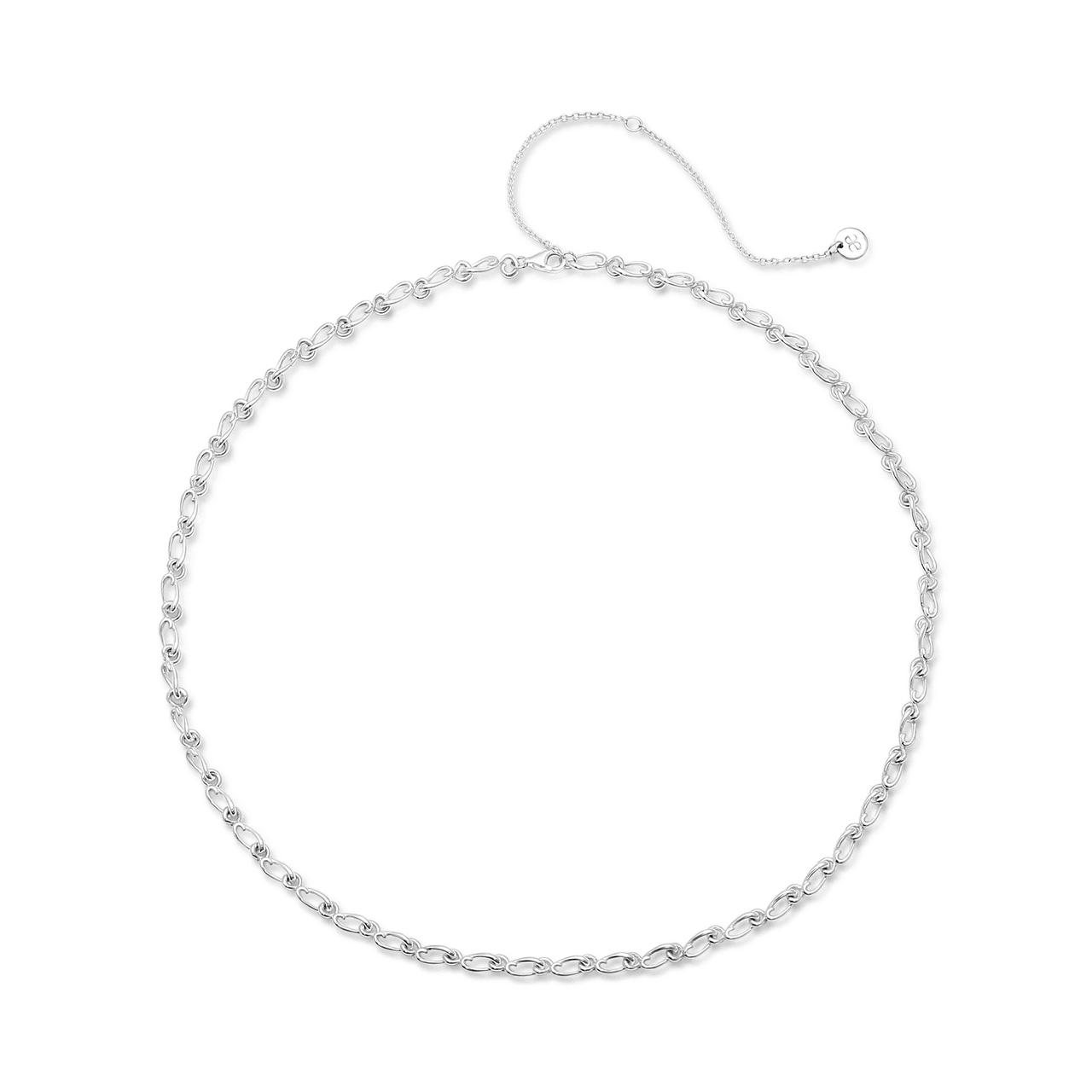 Eclipse Chain Necklace in Sterling Silver - Graedance - Neck