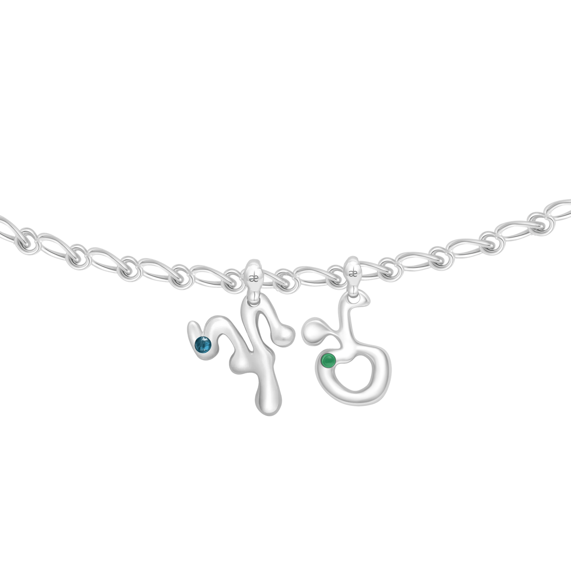 Eclipse Custom Double Pendant Zodiac Necklace - Graedance - Neck