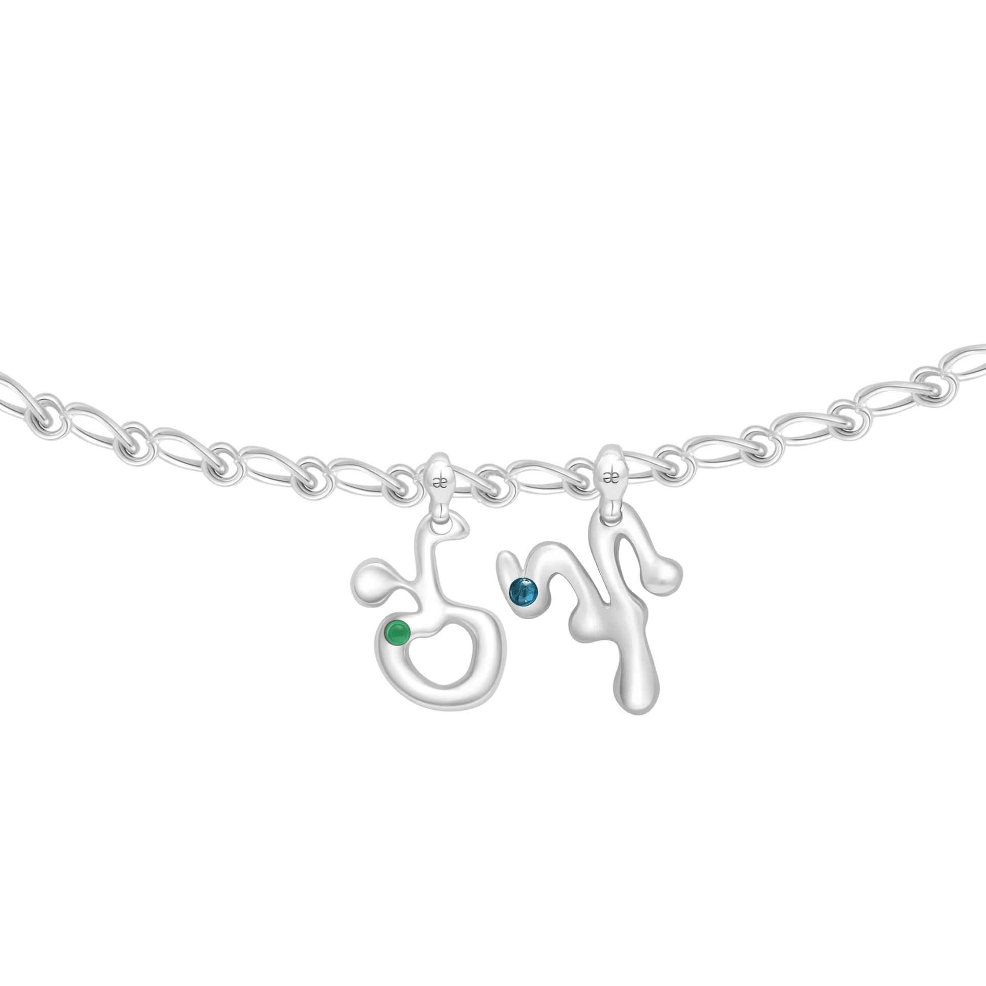 Eclipse Custom Double Pendant Zodiac Necklace - Graedance - Neck
