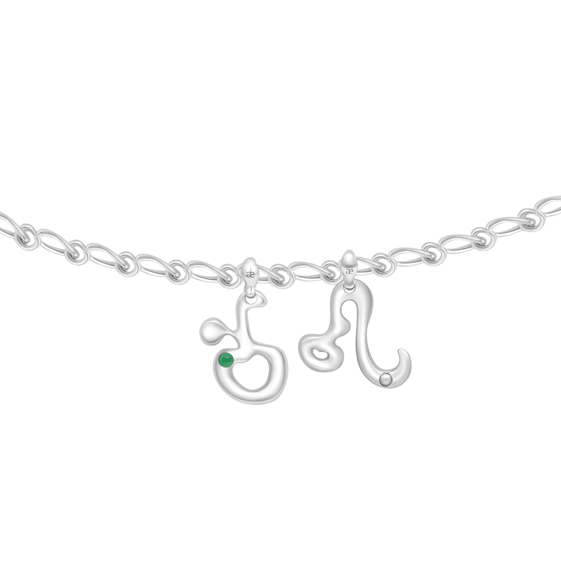 Eclipse Custom Double Pendant Zodiac Necklace - Graedance - Neck