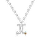 Gemini Citrine Pendant on Eclipse Necklace