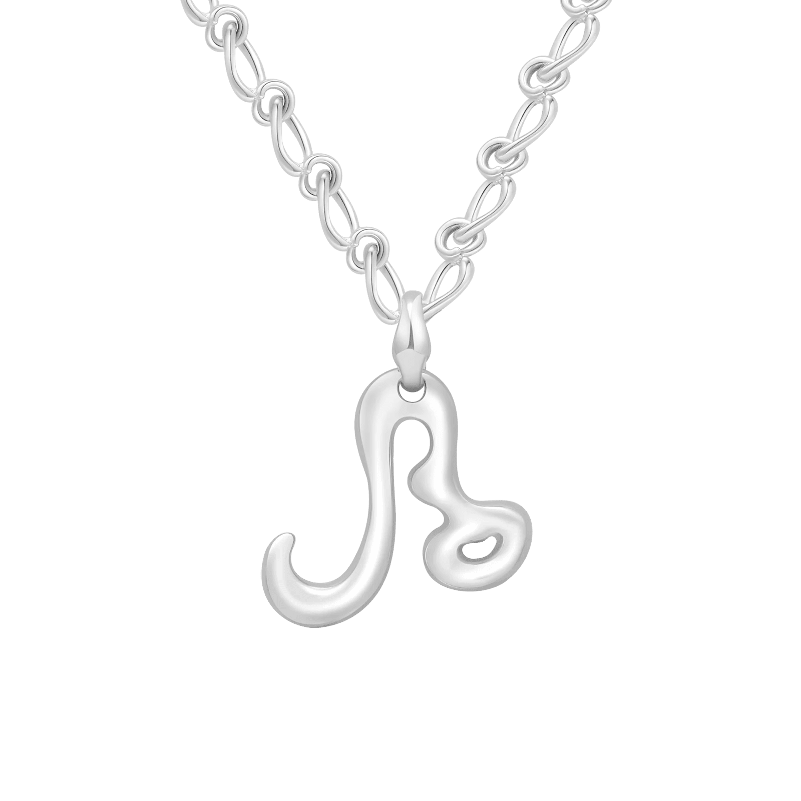 Leo Pearl Pendant on Eclipse Necklace - Graedance - Neck