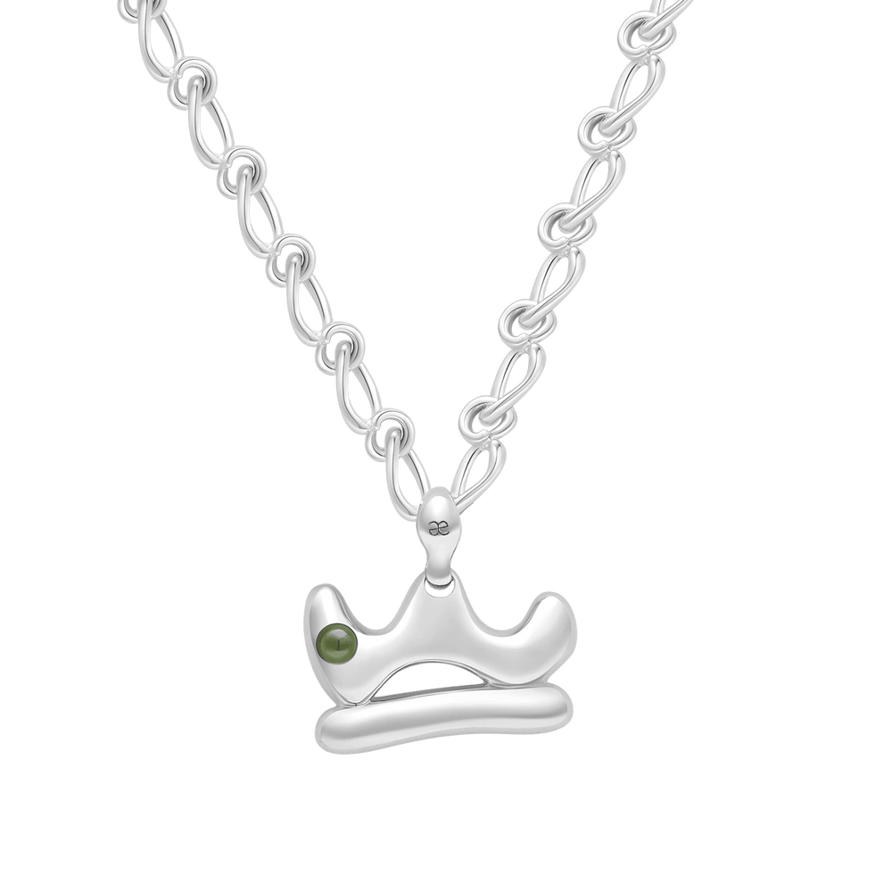 Libra Peridot Pendant on Eclipse Necklace