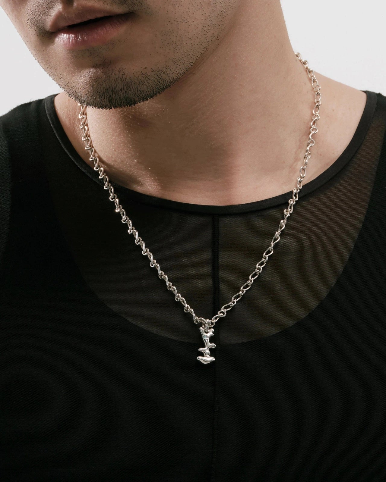 Sagittarius Topaz Pendant on Eclipse Necklace - Graedance - Neck