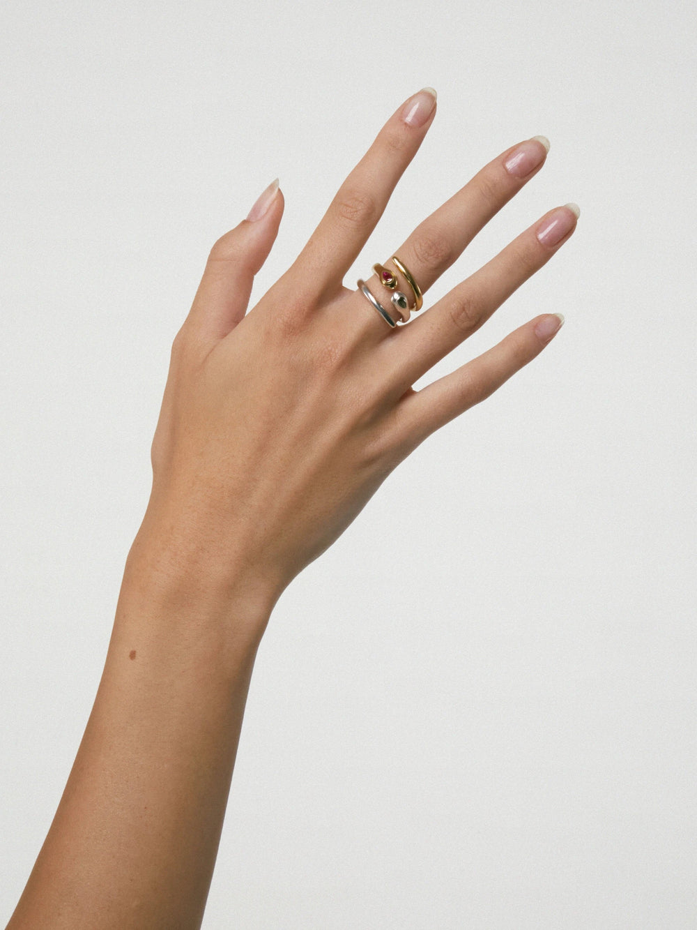 Serocul Cross Duo Gold & Silver Mixed Tone Ring Duo