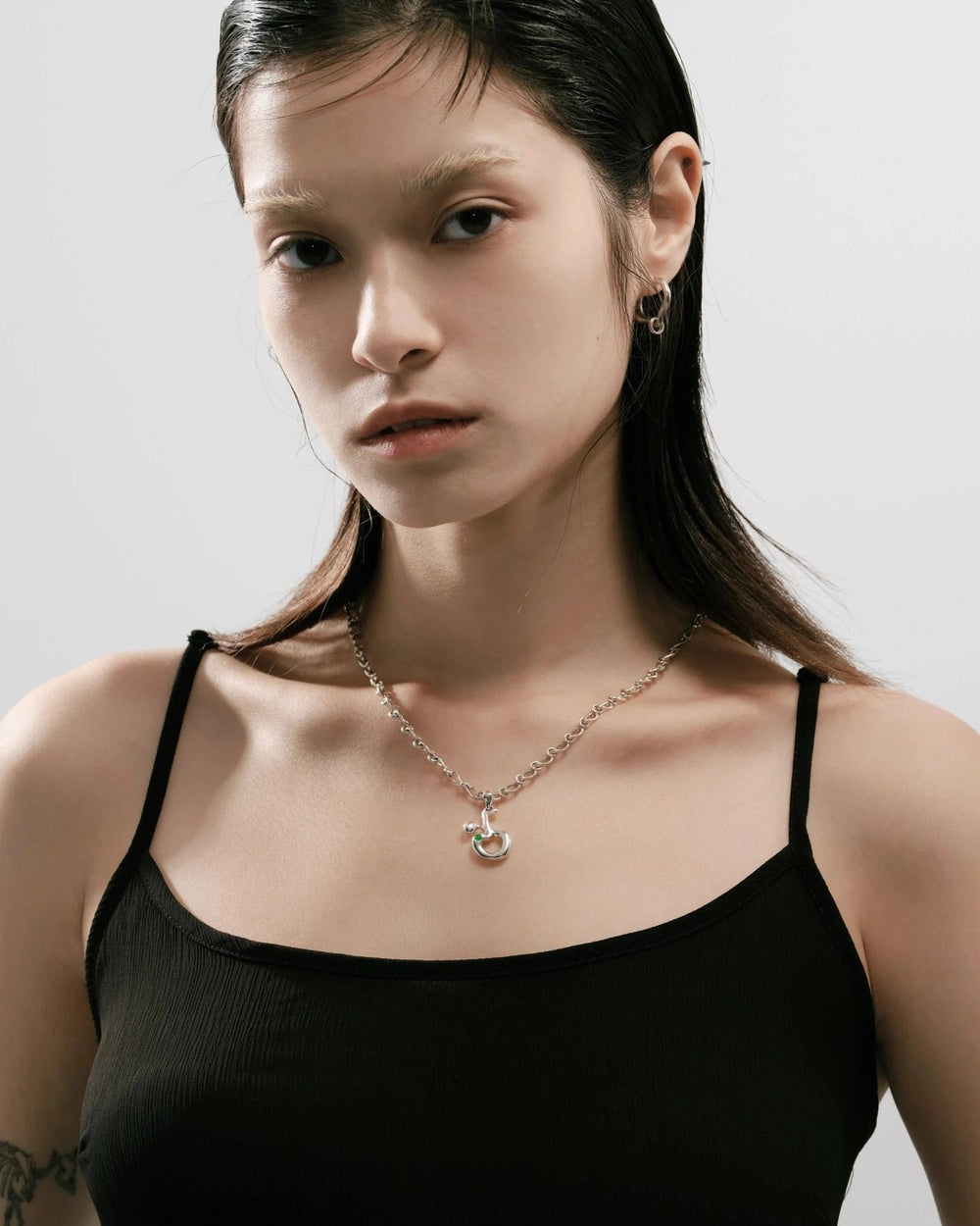Taurus Chrysoprase Pendant on Eclipse Necklace