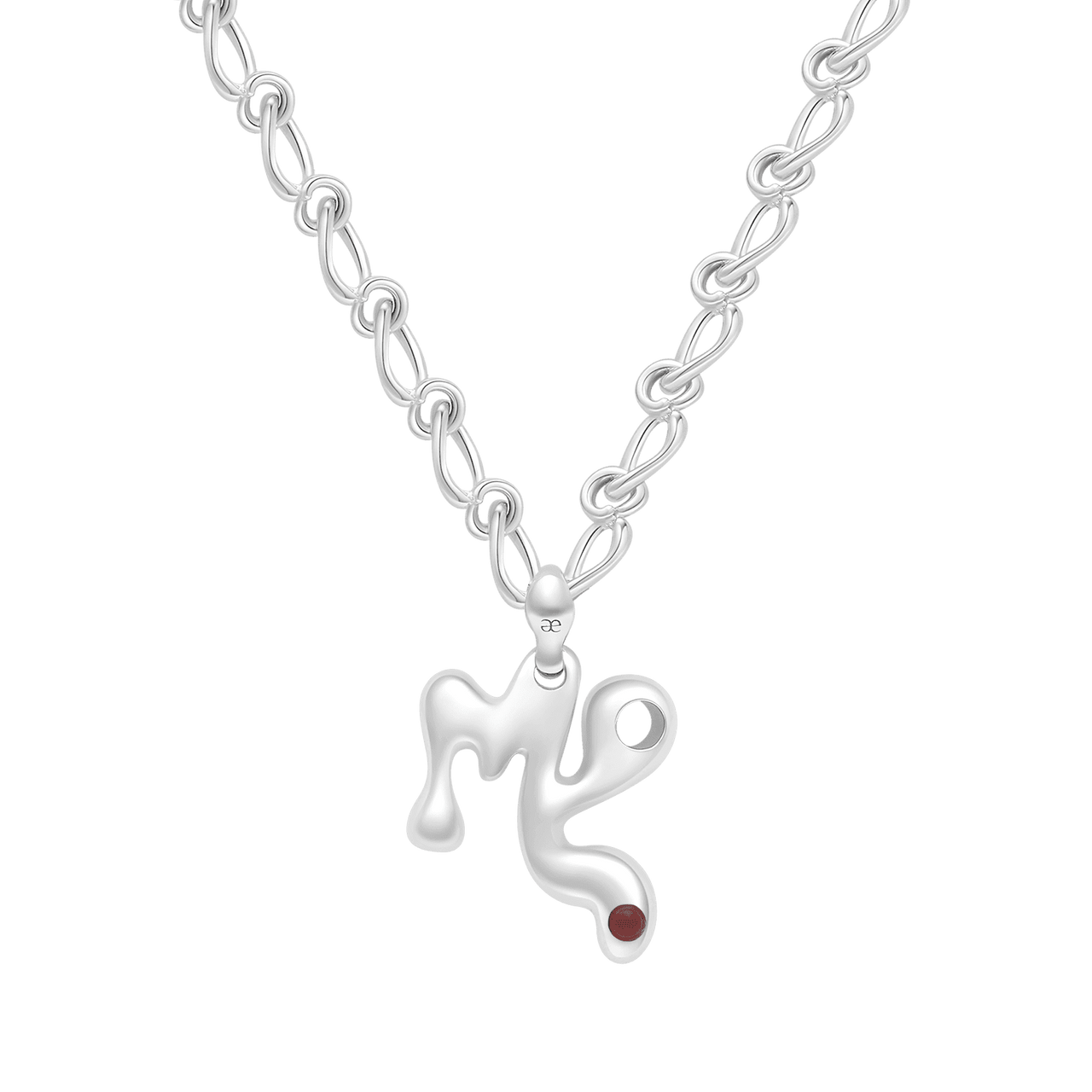 Virgo Carnelian Pendant on Eclipse Necklace - Graedance - Neck