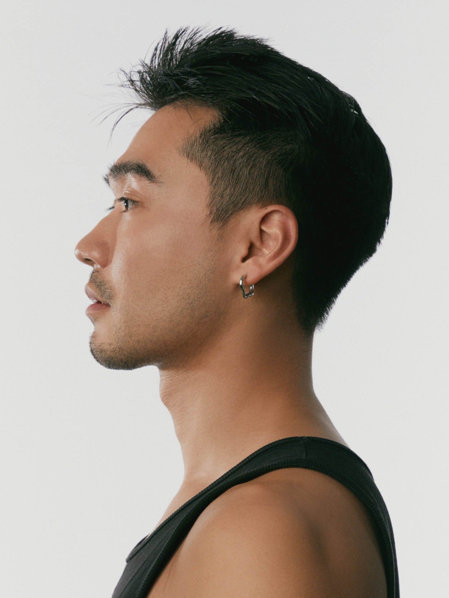 Midnight Earring with Detatchable Rings (Single) - GraedanceGRE01SLV