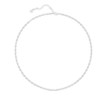 Rice Chain Necklace in Sterling Silver