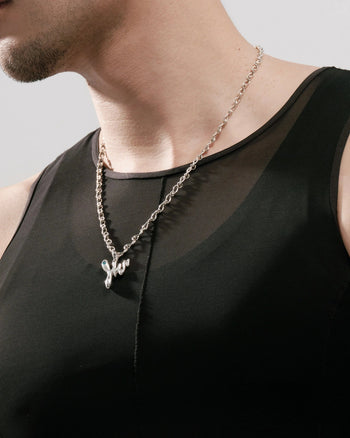 Scorpio Gemstone Pendant on Eclipse Necklace