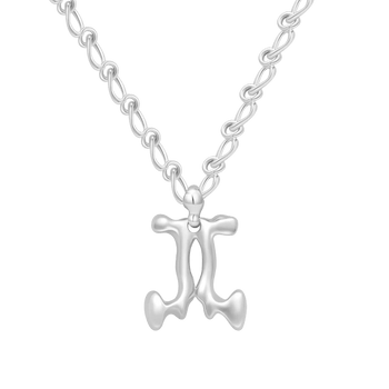 Gemini Gemstone Pendant on Eclipse Necklace