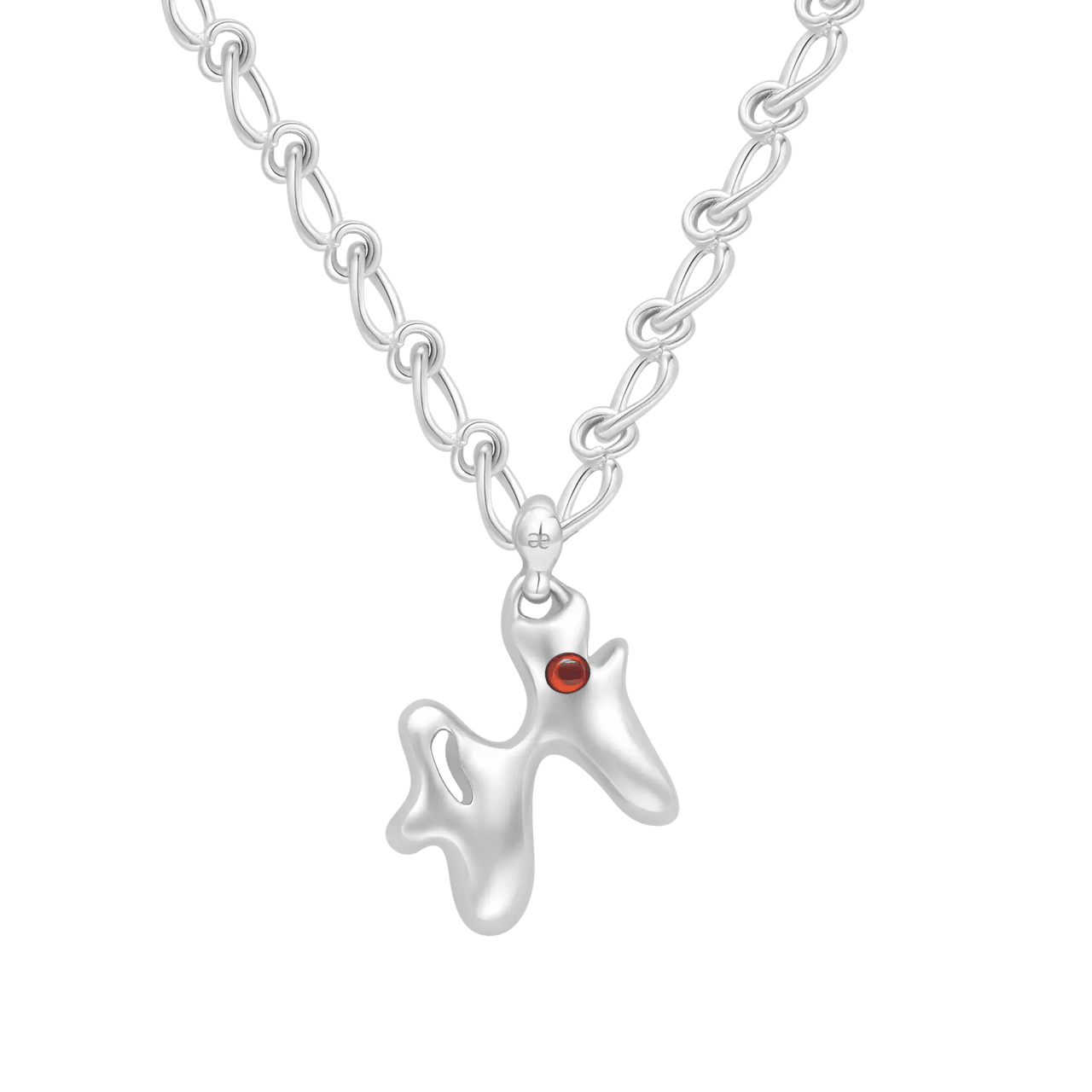 Pisces Gemstone Pendant on Eclipse Necklace