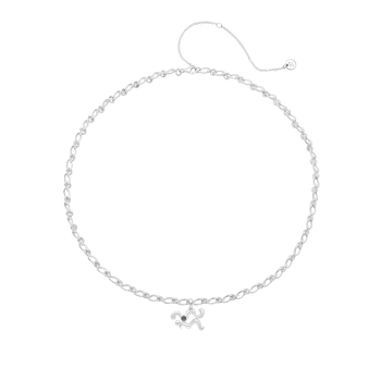 Aquarius Gemstone Pendant on Eclipse Necklace