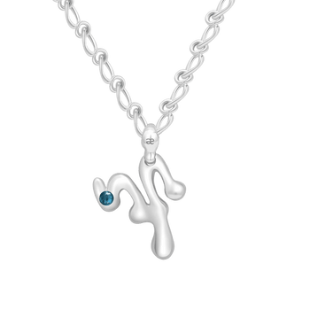 Aries Gemstone Pendant on Eclipse Necklace