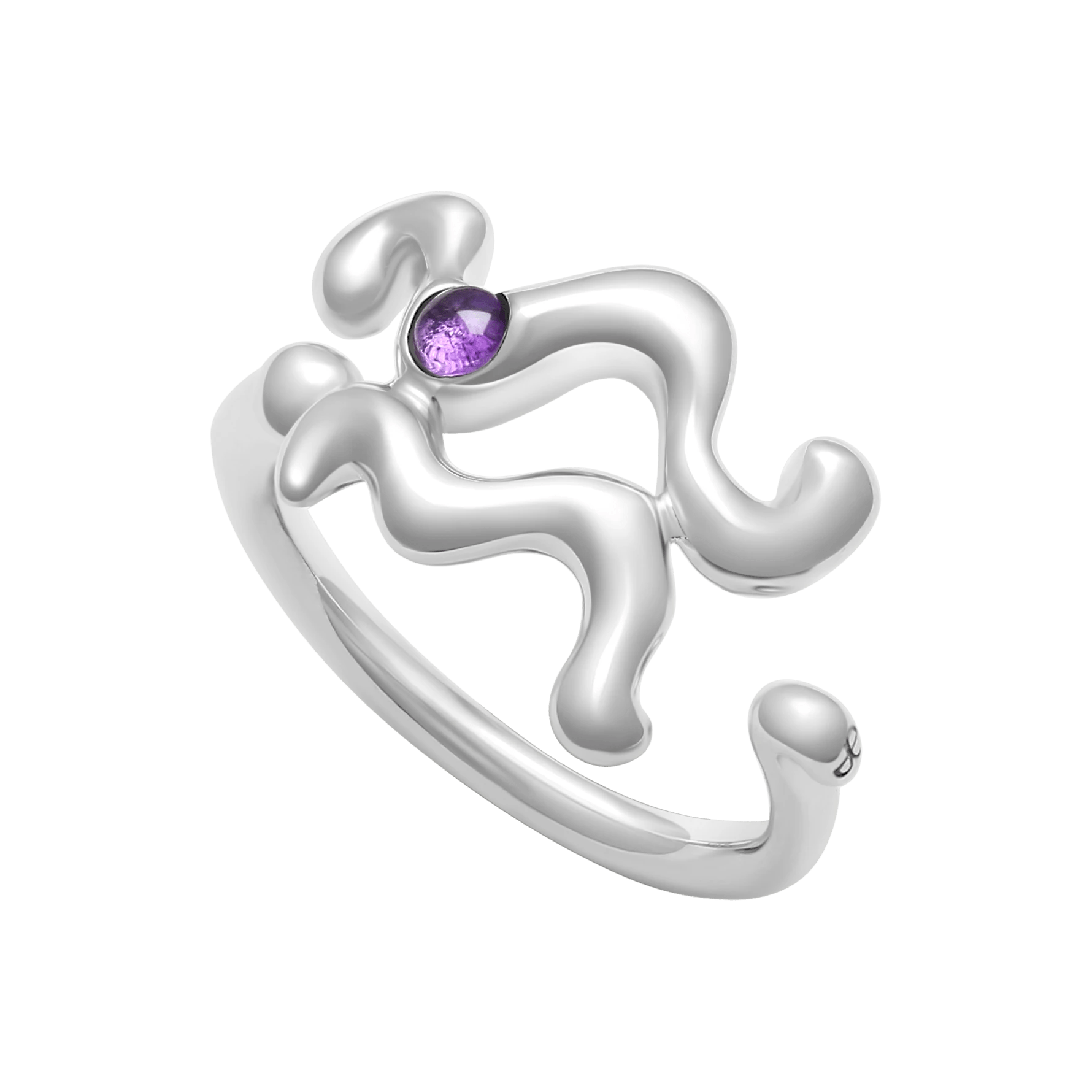 Aquarius Amethyst Ring - Graedance - Finger