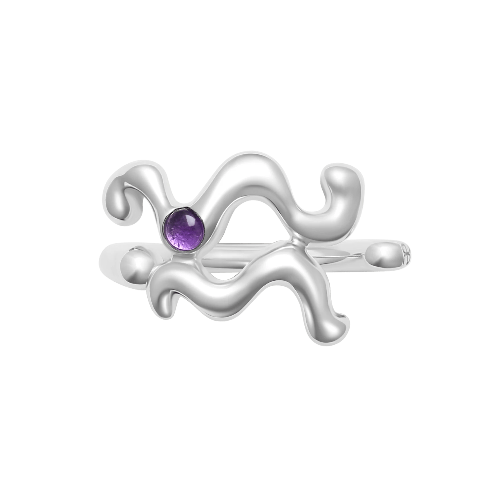 Aquarius Amethyst Ring - Graedance - Finger