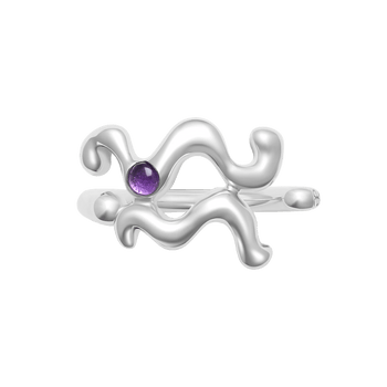 Aquarius Amethyst Ring - Graedance - Finger