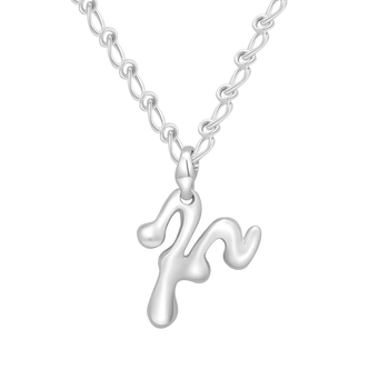 Aries Aquamarine Pendant on Eclipse Necklace - Graedance - Neck