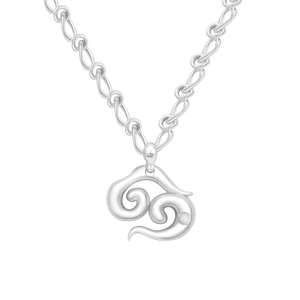 Cancer Moonstone Pendant on Eclipse Necklace