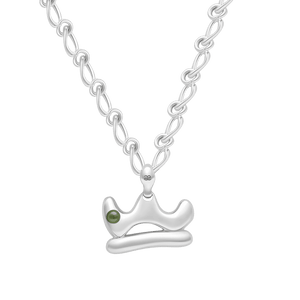 Libra Peridot Pendant on Eclipse Necklace