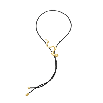 Mue Bolo Tie (Gold) - Graedance - Neck