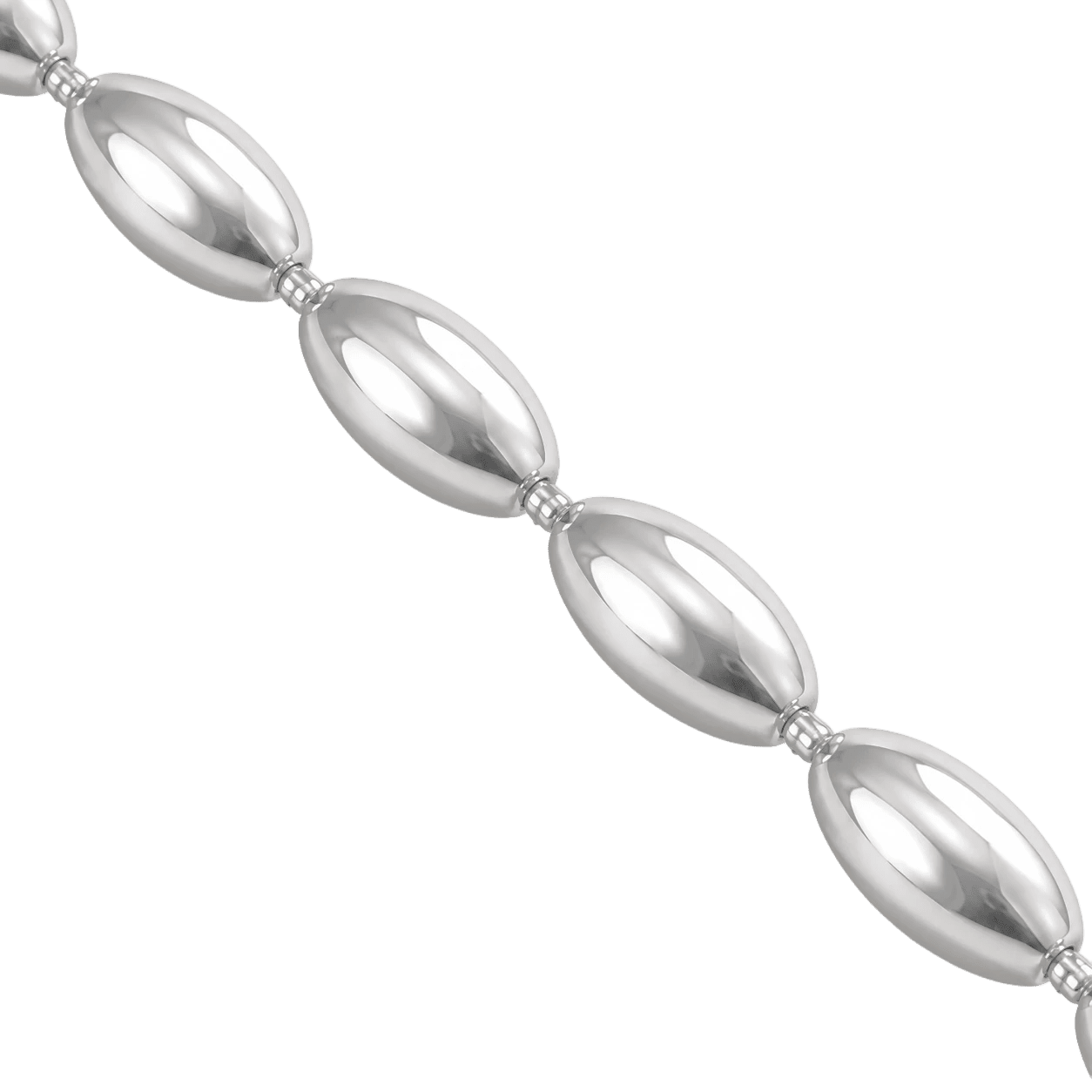 Rice Chain Necklace in Sterling Silver - Graedance - Necklaces