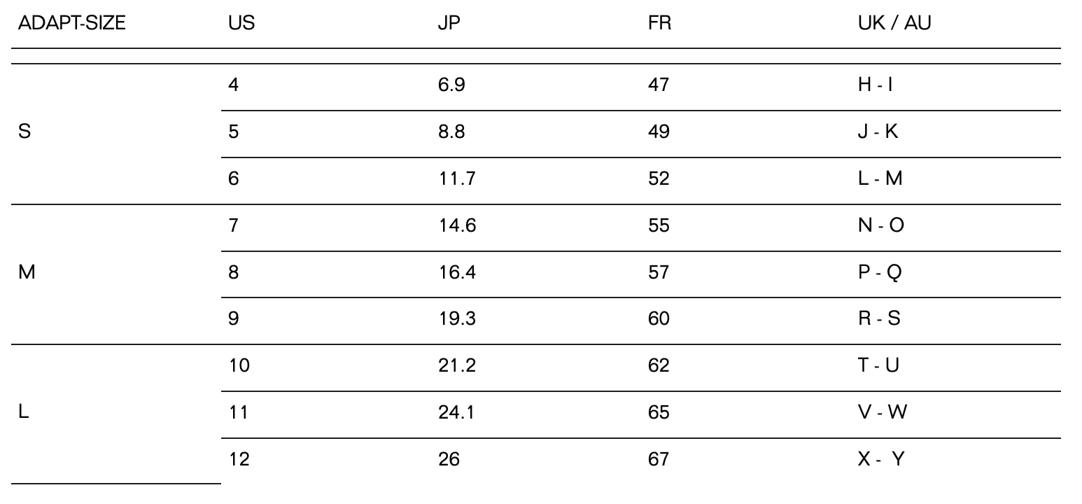 Size Guide