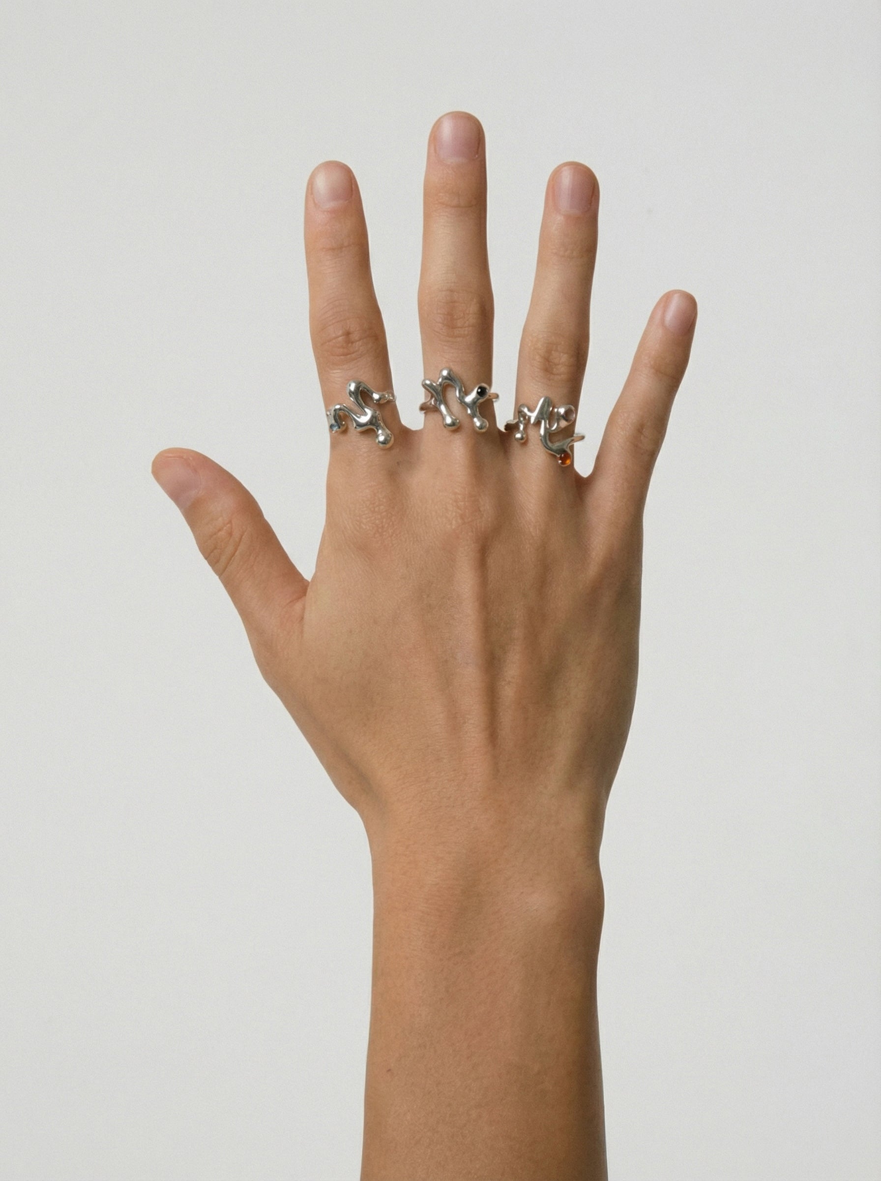 Sun, Moon, Rising Zodiac Trio Rings - Graedance - 