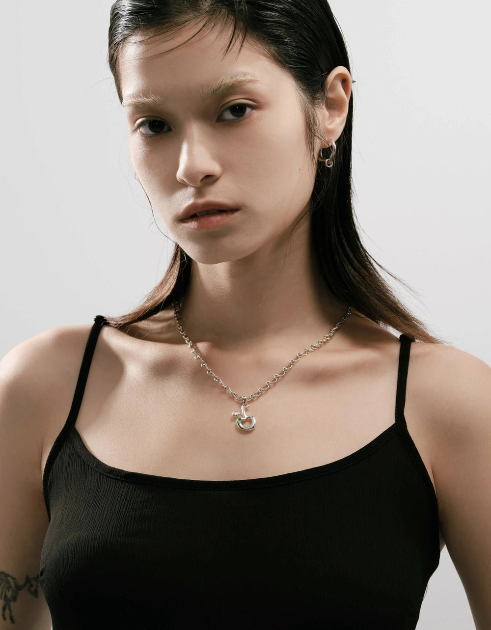 Taurus Chrysoprase Pendant on Eclipse Necklace
