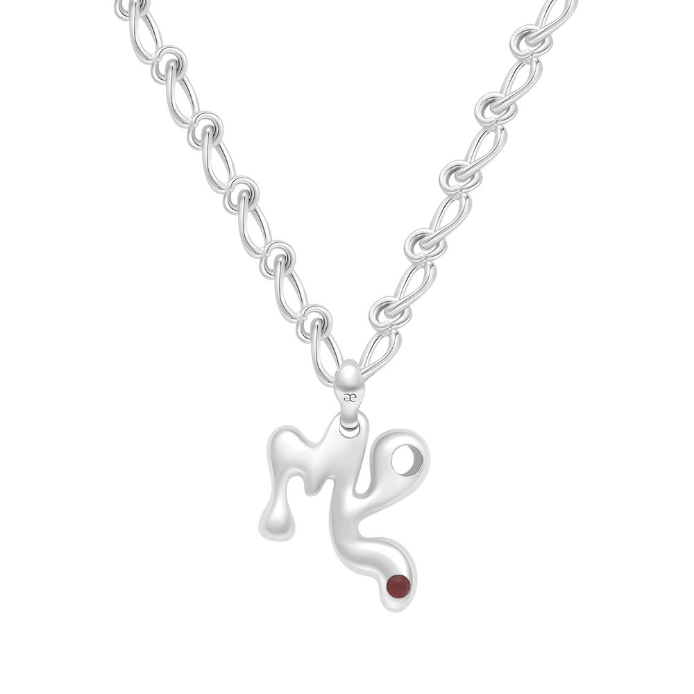 Virgo Carnelian Pendant on Eclipse Necklace