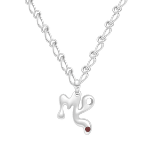 Virgo Carnelian Pendant on Eclipse Necklace