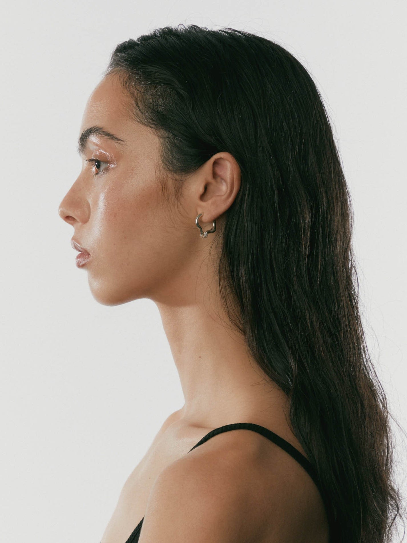 Midnight Earring with Detatchable Rings (Single) - GraedanceGRE01SLV