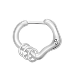 Midnight Earring with Detatchable Rings (Single) - GraedanceGRE01SLV
